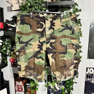 vintage camo army jorts